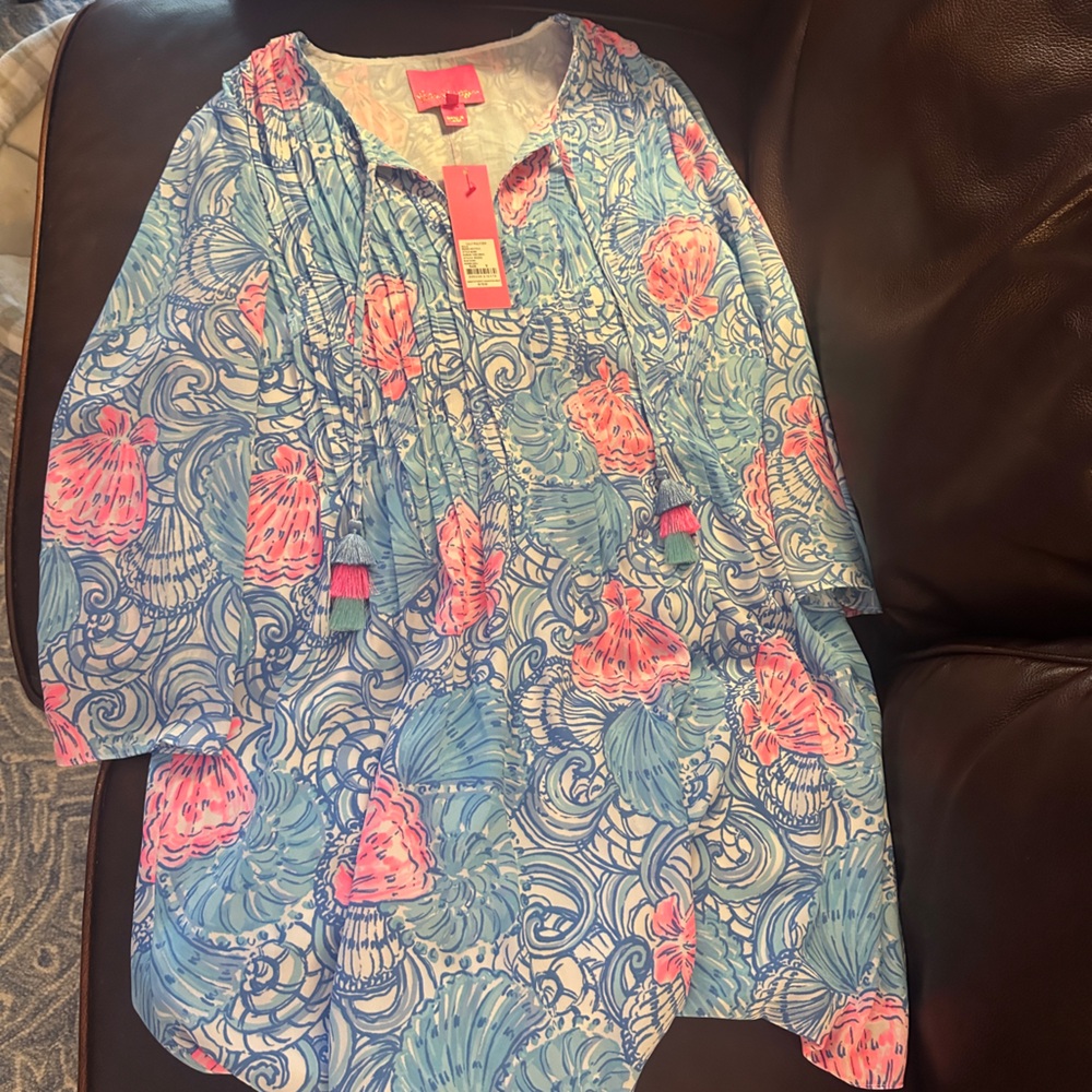 Lilly Pulitzer Pink and Blue Floral Dress